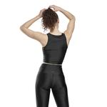 Блестящая майка-топ с рисунком для йоги Reebok, цвет Black_Hd0927 - фото 2