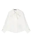 Рубашка с логотипом Balmain Kids, белый - фото