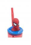 Стакан детский Marvel Spiderman 3D с соломинкой, 360 мл - фото 2