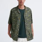 Рубашка мужская оливковая Uniqlo, оливковый - фото 2