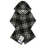 Burberry Капюшонный шерстяной плащ в клетку, Black - фото 7