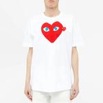 Футболка blue eyes logo tee 'white' Comme Des Garcons Play, белый - фото 2