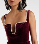 Бархатное мини-платье Self-Portrait, красный - фото 4