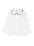 Il Gufo рубашка с оборками, белый - фото