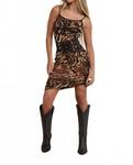 Leopard Print Mini Dress Pretty Garbage - фото 2