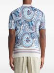 ETRO рубашка поло с принтом пейсли, синий - фото 4