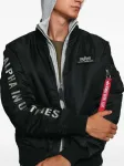 Бомбер с капюшоном Alpha Industries, черный - фото 5