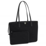 TORY BURCH Монограмма из ткани с телячьей кожей сумка тоут - фото 4