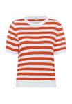Футболка Kaffe Print T-shirt, Chalk Grenadine Stripe/Dark Red - фото 5