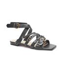 Сандалии кожаные Pinko Marli 08, черный - фото