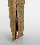 Платье Micheline из пике с металлическим эффектом Emilia Wickstead, Gold - фото 5