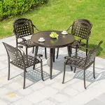 Комплект садовой мебели Green Water: 4 стула, стол для гриля круглый, 120 см, бронза - фото 2