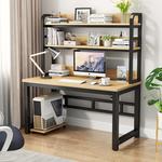 Компьютерный стол Xinmeikai 80x60x170 см с полками, черный/Armani gray - фото 7