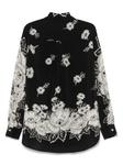P.A.R.O.S.H. рубашка с цветочным принтом, черный - фото 2