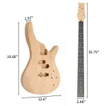 Электрогитара Glarry DIY GIB в стиле бас-гитары - фото 2