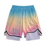 Баскетбольные шорты унисекс Dbd Wh, Градиент бело-черный - фото