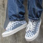 Кроссовки для скейтбординга унисекс низкие белые WANSWER, сумеречно-синие в клетку - фото 10