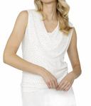 Топ с шипами в белом цвете Frank Lyman - фото