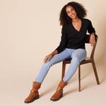 Женские укороченные байкерские сапоги средней длины Amazon Essentials, Tan - фото 6