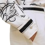 HERMES Рубашка Women's Pearl White Lapel Moderate - фото 4