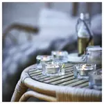 Ароматическая свеча, светло-бежевый, 3,5 часа, ваниль JÄMLIK IKEA - фото 4