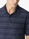 Рубашка-поло с шевронным узором Missoni, синий - фото 4