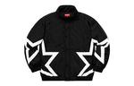 Куртка Supreme SS19 Stars Puffy Jacket Black Back Large logo Pattern Unisex, черный - фото 2