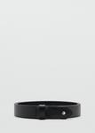 MANGO MAN Ремень 'Pinbelt' в черном цвете - фото 2