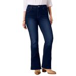 Джинсы bootcut Plus size Woman Within, Midnight Sanded - фото