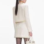 Self-portrait Жакет с отделкой из букли, Ivory White - фото 5