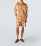 Шелковые шорты с принтом Dries Van Noten, Peach - фото 2