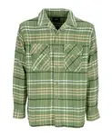 Клетчатая фланелевая рубашка с воротником Huf, зеленый - фото