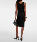 Платье миди с драпировкой Saint Laurent, Noir - фото 3