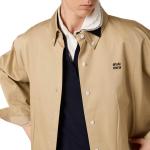 Miu Miu Куртки и пальто SS25, унисекс, цвет хаки - фото 6