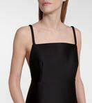 Мини-платье из эластичного кади Prada, черный - фото 4