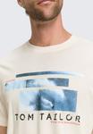 Футболка TOM TAILOR MIT FOTO-PRINT, Gardenia White/White - фото 4