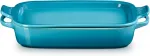 Блюдо для запекания Le Creuset Stoneware Rectangular, 2850 мл, бирюзовый - фото