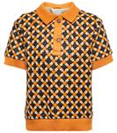 Кожаный топ-поло Dodo Bar Or, Brown Orange Combo - фото