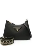Сумка на плечо с логотипом Prada, черный - фото 6