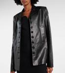 Кожаный блейзер saraphina Khaite, Black - фото 6