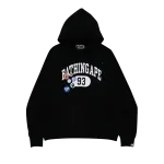 Худи BAPE Badge Motif Loose Fit Pullover 'Black', черный - фото