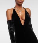 Бархатное платье Costarellos, черный - фото 4