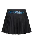 Плиссированная мини-юбка с логотипом OFF-WHITE, черный - фото 2