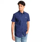 Рубашка с коротким рукавом Six Valves 11014, синий - фото