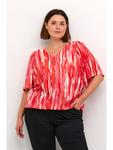 Блузка KAFFE curve, цвет pink abstract print - фото 3