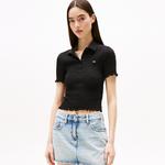 Женская поло Tommy Hilfiger, черный - фото 11