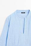 Блуза Massimo Dutti GARMENT WITH SEAM DETAILS, Blue - фото 8