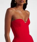 Платье-бюстье из шерстяной смеси Magda Butrym, Red - фото 4