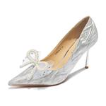 Ainer-cat Ainer cat Slim Heel High Heels 8cm Women's Silver - фото 3