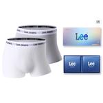 Комплект мужских трусов подарочный набор Lee, box 2 pack (белый+серый) - фото